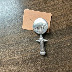 Feminist pendant, sterling silver